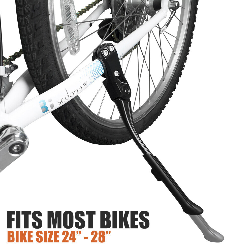 Adjustable Alloy Bicycle Kickstand for 24-28 Inch Mountain & Road Bikes