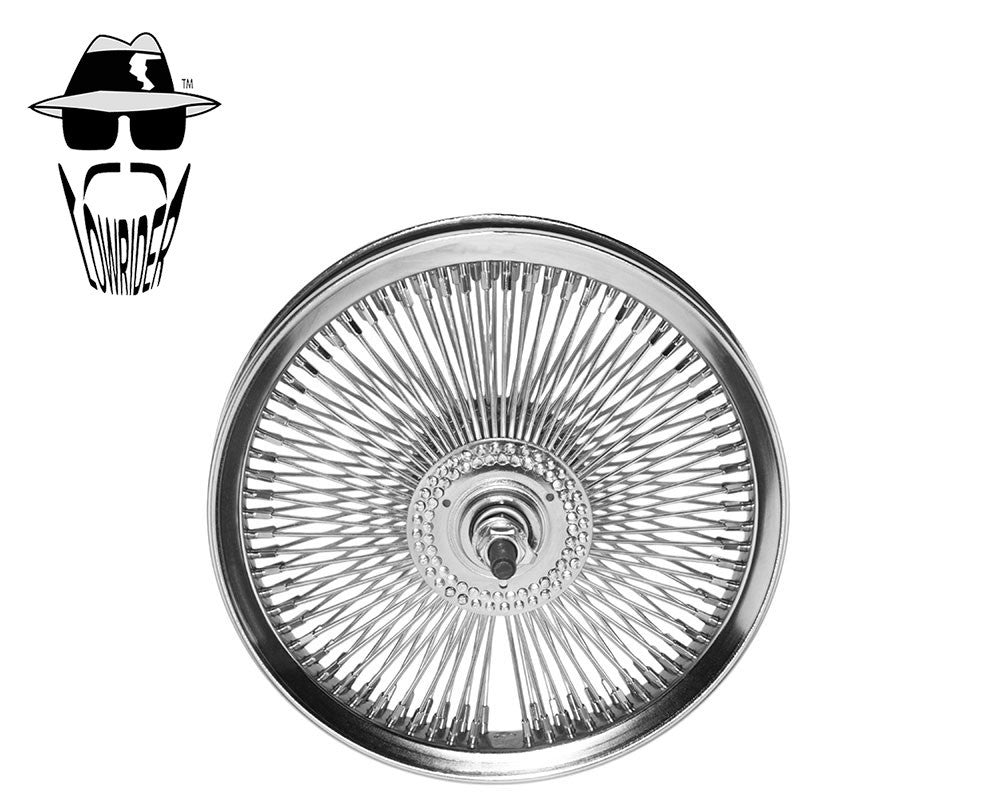 12 Inch Chrome Bicycle Wheel with 144 Spokes for Lowrider & Custom Builds