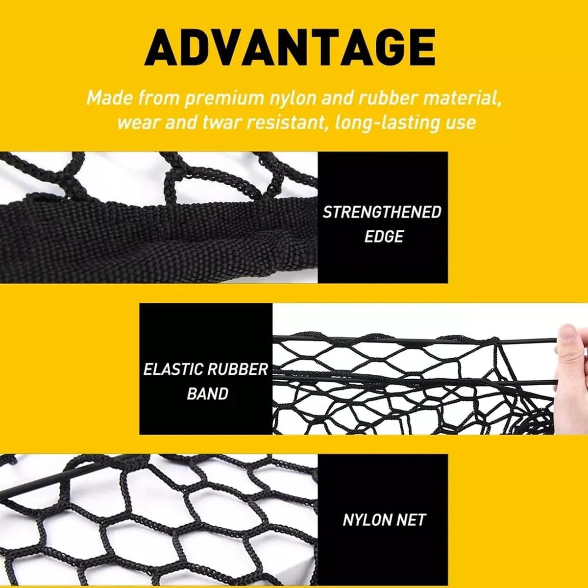 Heavy Duty Truck Bed Cargo Net for GMC Sierra Silverado 2013-2026