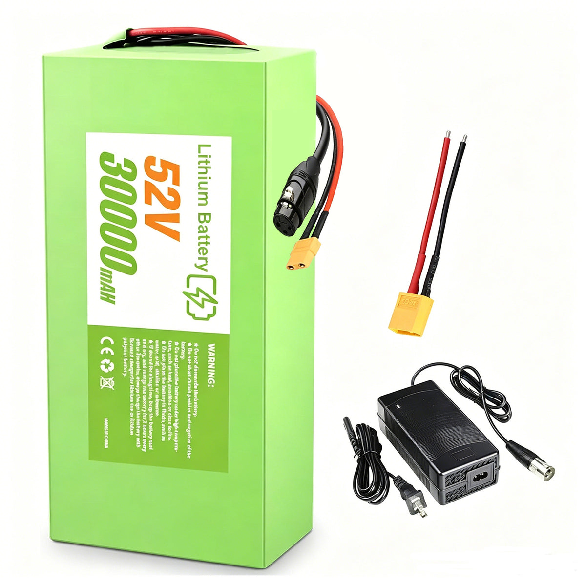 Electric Bicycle Battery Pack 36V 48V 52V 10Ah-30Ah for E-Bikes UL Certified