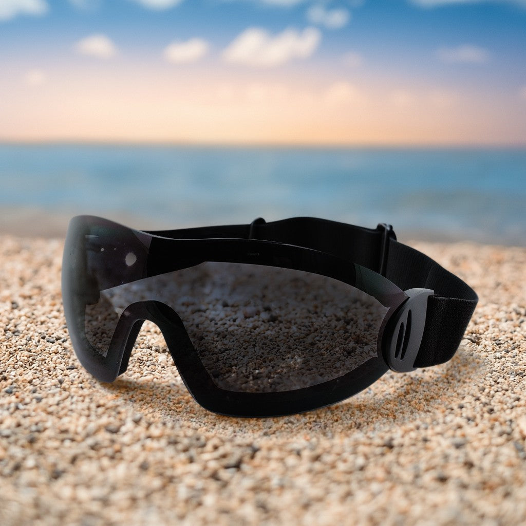 Motorcycle Goggles with Anti-Fog and Scratch-Resistant Lenses - Clear, Smoke, Yellow - Adult Safety Gear