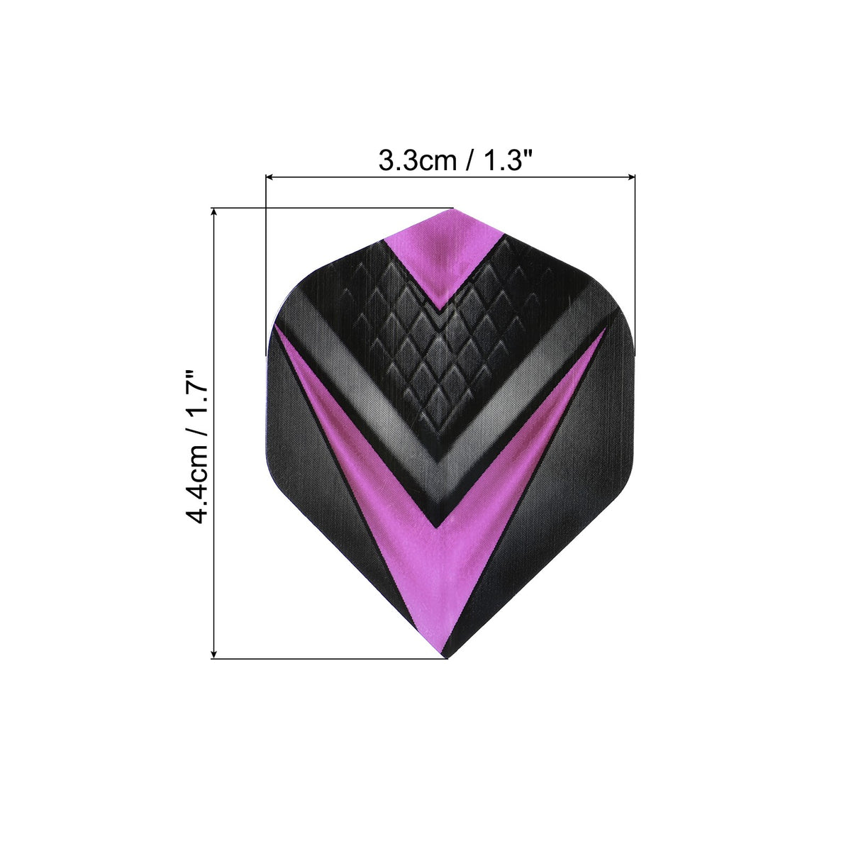 Dart Flights PET 6 Pack V Style Black & Light Purple