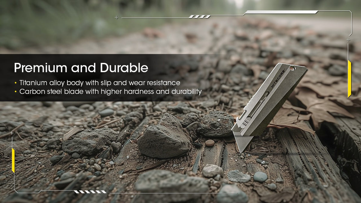 Titanium Utility EDC Knife with Bottle Opener, Compact & Lightweight