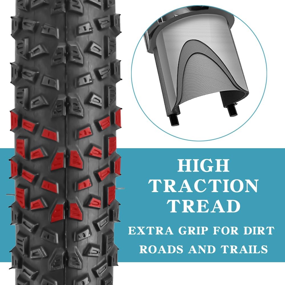 29x2.125 Bike Tires with Tubes and Levers 2 Pack for Mountain Bikes