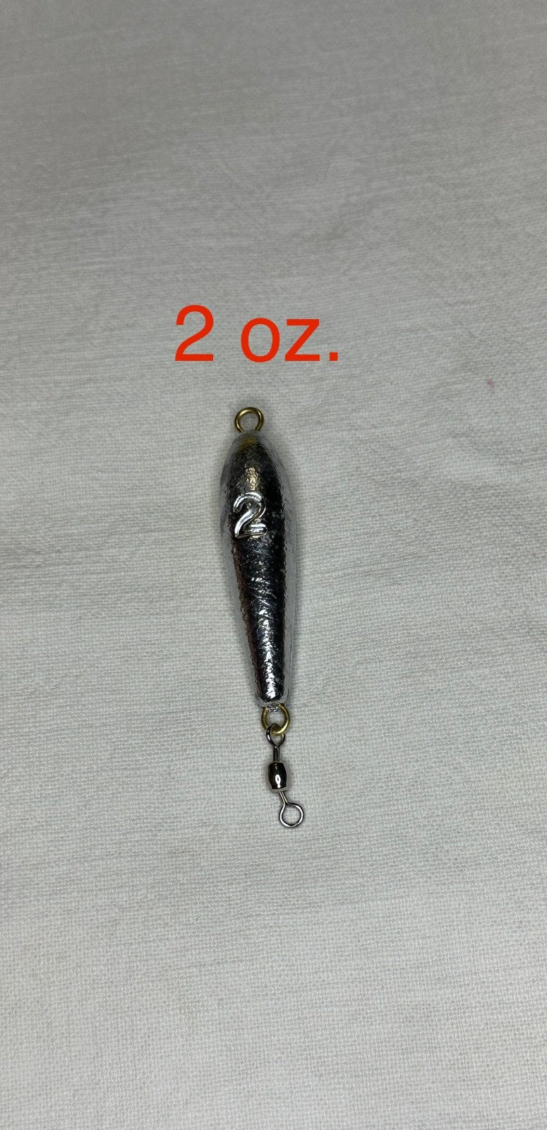Trolling Inline Sinkers with Swivel - Lead Weights for Fishing, 2oz-4oz, Bulk Quantities