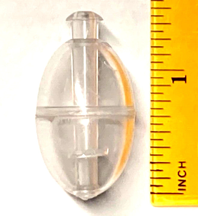 Clear Plastic Bubble Spinning Floats Set - 3/4 Inch Width, 12 Pack