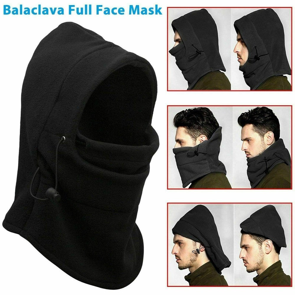 Winter Thermal Fleece Balaclava Ski Mask with Neck Warmer - Full Face Mask for Cold Weather