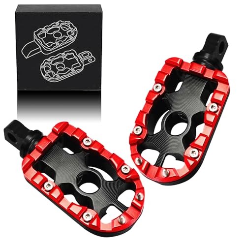Universal 10mm Motorcycle Foot Pegs for Harley Chopper Bobber - Red