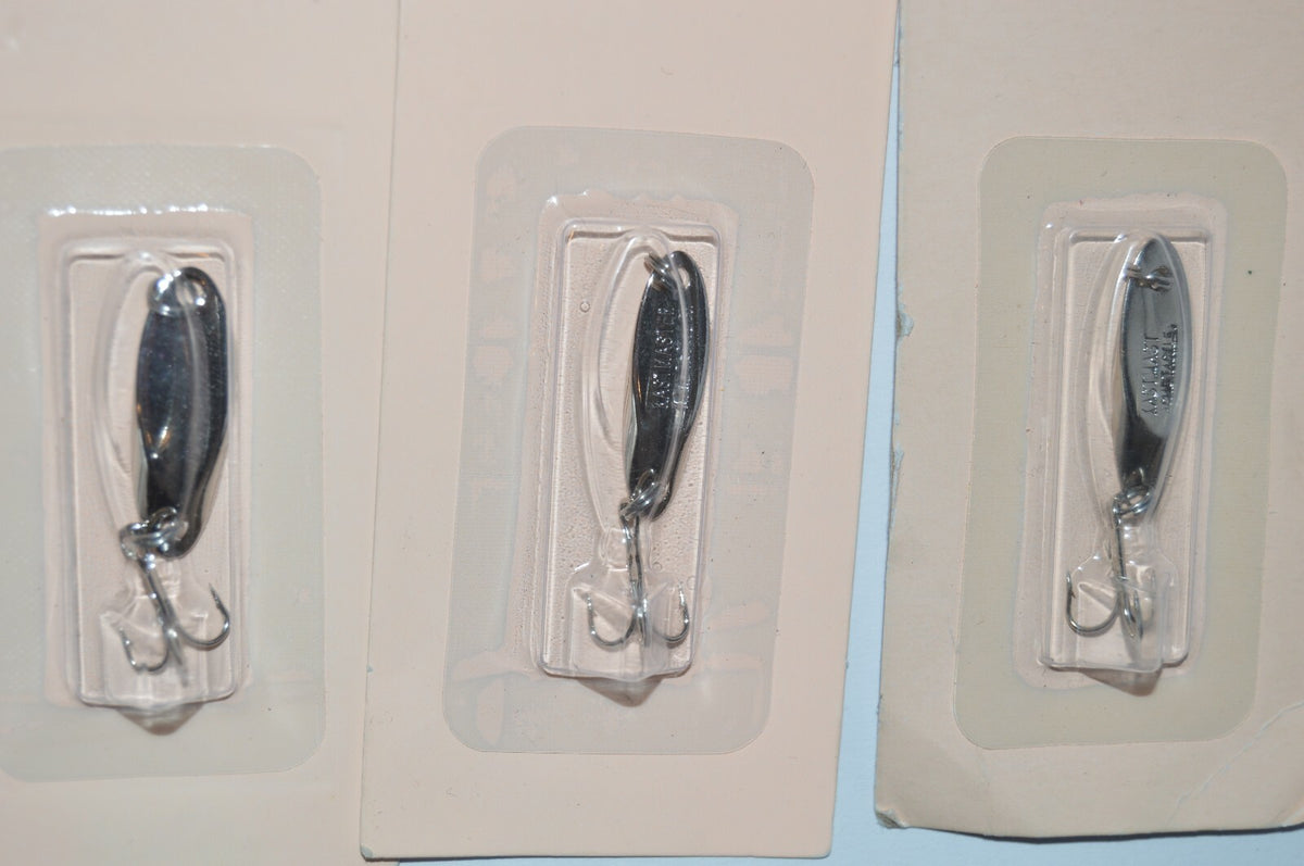 3 Acme Kastmaster Metal Spoon Jigs - Chrome 1/12oz Fishing Lures