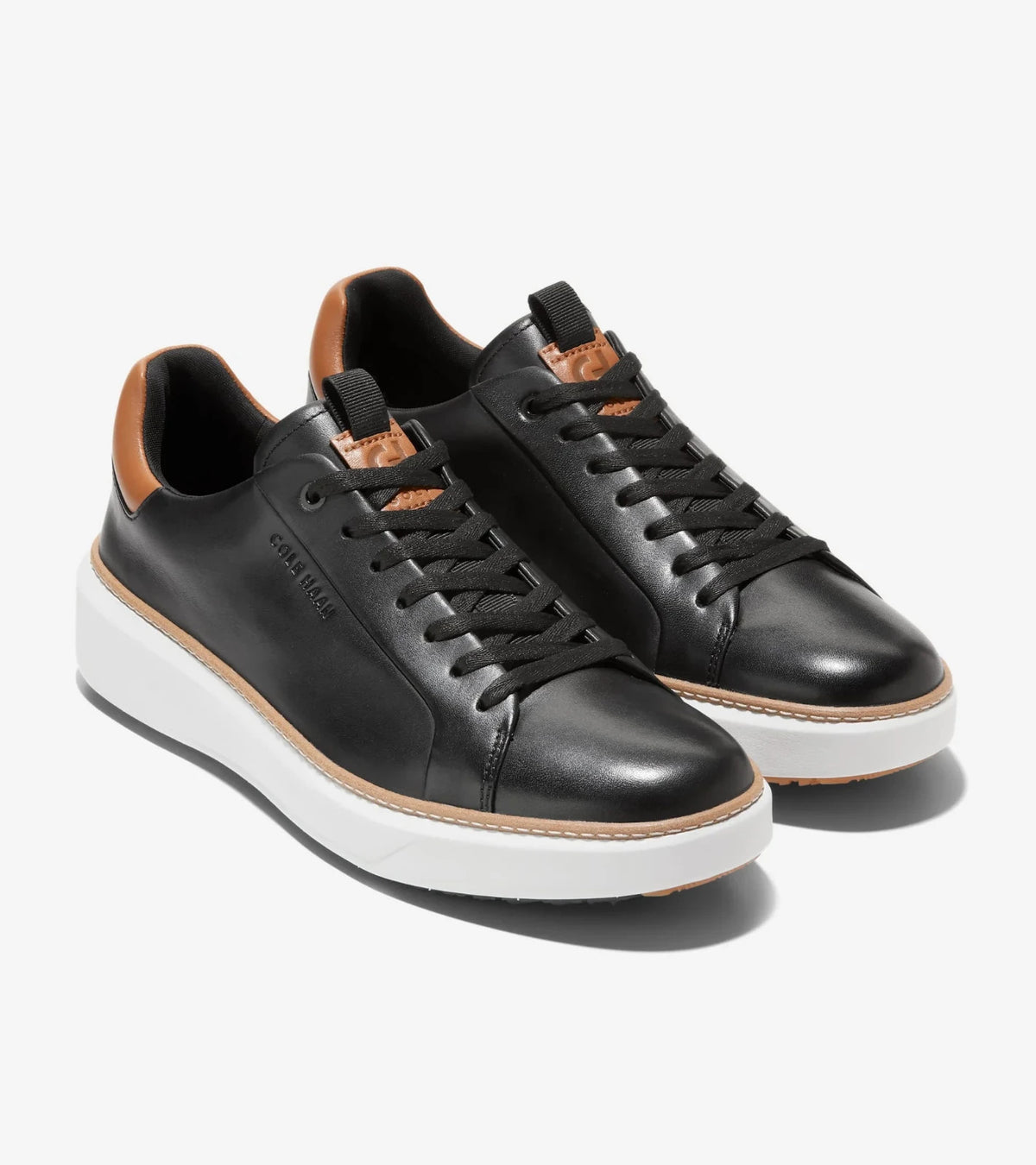 Men's Golf Shoes - Cole Haan GrandPro Topspin, Black/Pecan, Size 13 M