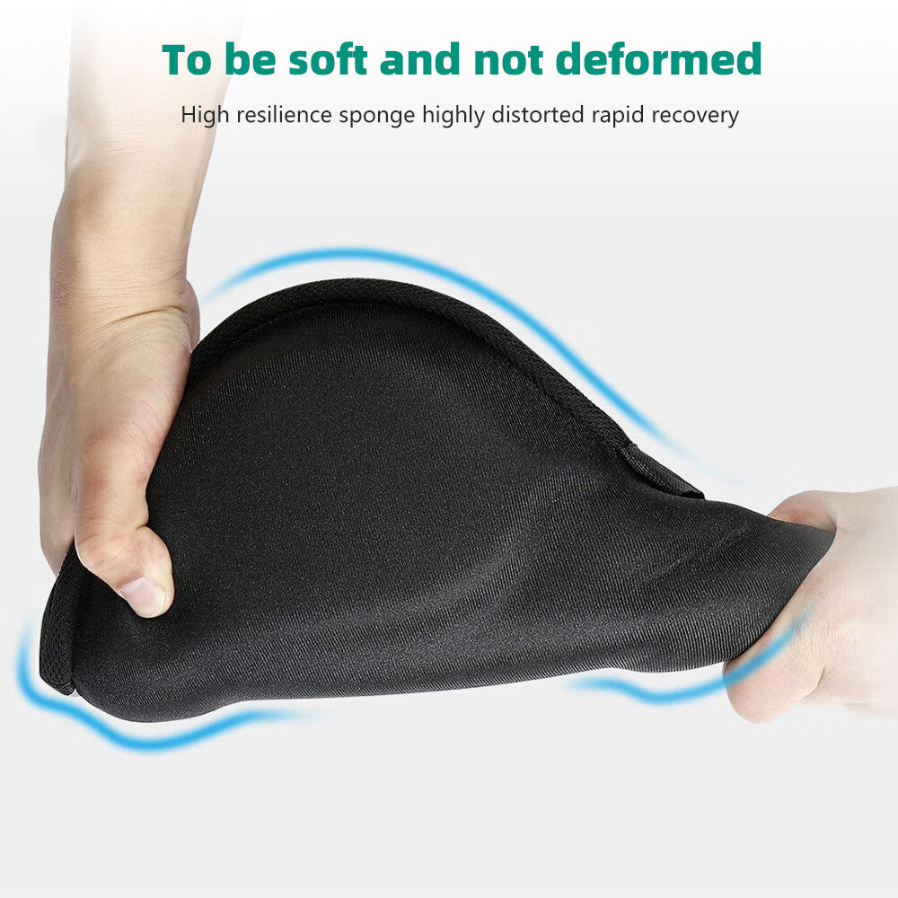 Large Wide Gel Bike Seat Cushion - Shock Absorbing Bicycle Saddle Cover