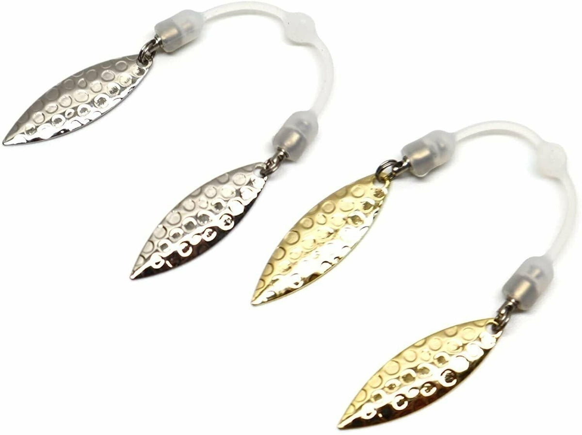 Fishing Spinner Blades 6 Pack for Lures - Twin Blade Slip-On Design