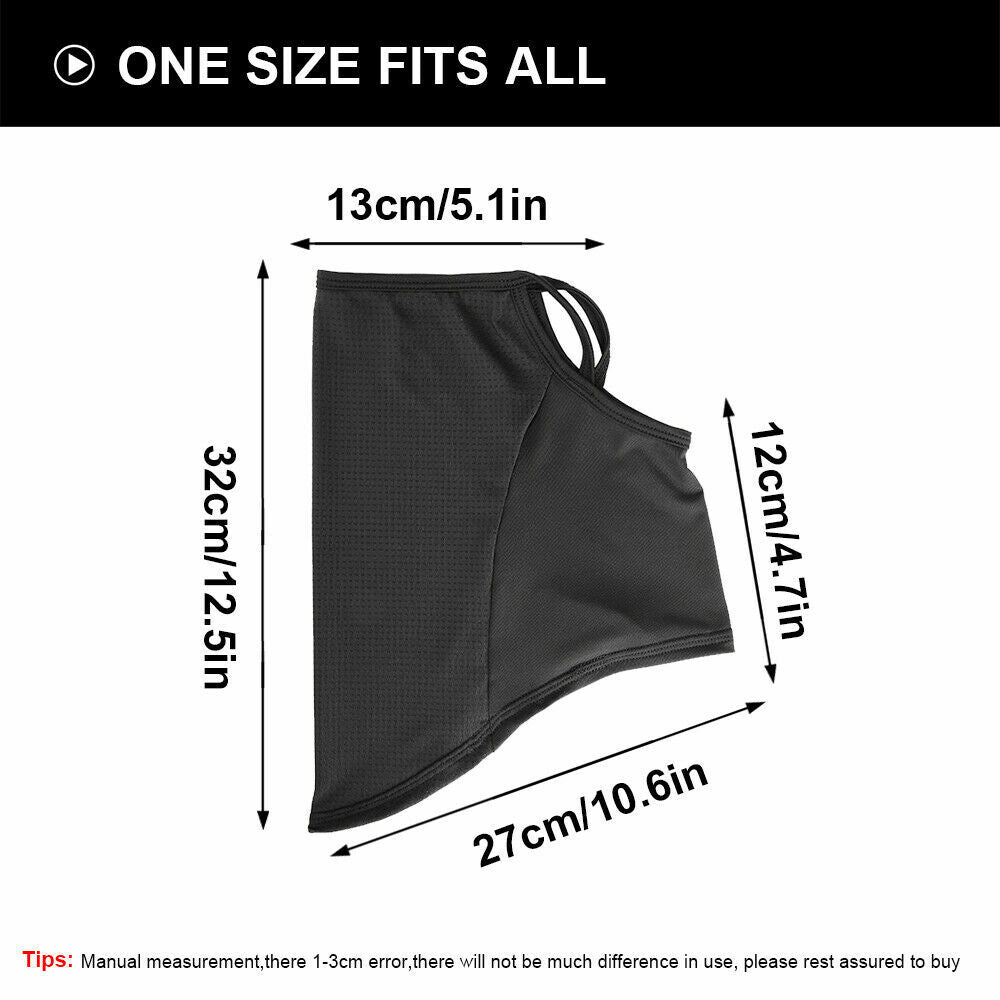 Reversible Breathable Face Mask Neck Gaiter Bandana Cover with Ear Loops