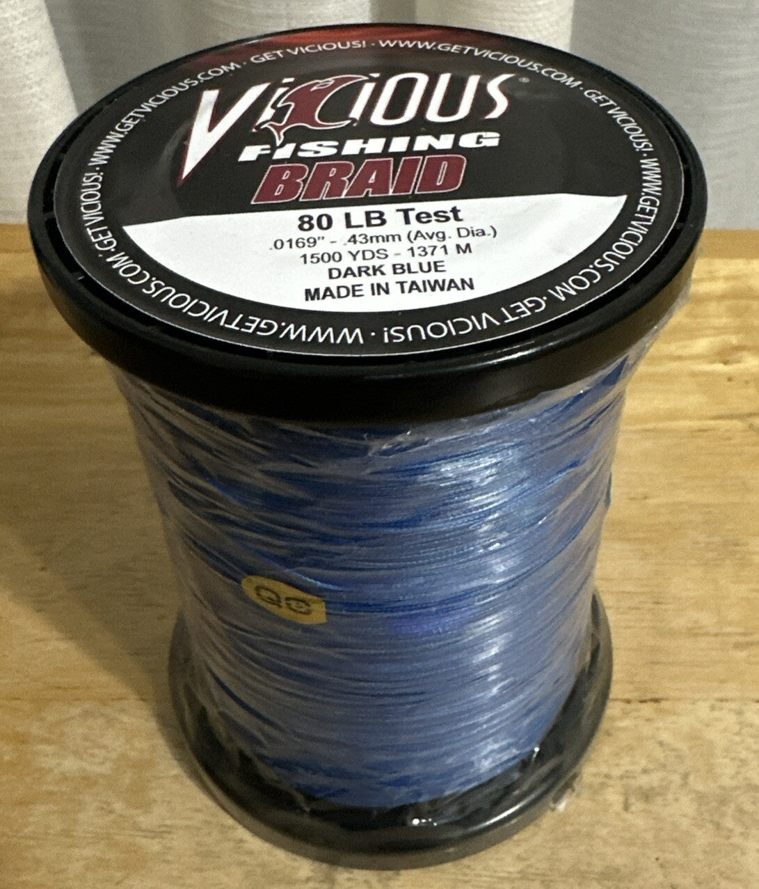 Fishing Braid Line 80LB Test 1500YDS Dark Blue High-Strength Line