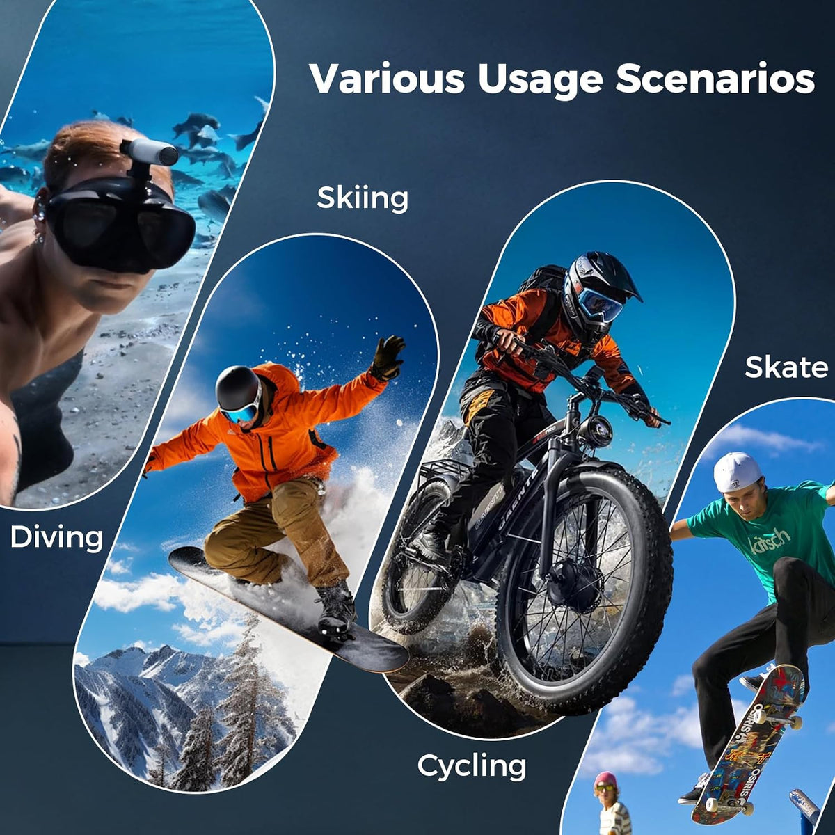 4K Mini Body Camera with 64GB Memory - Wearable Action Cam for Cycling & Outdoor Use