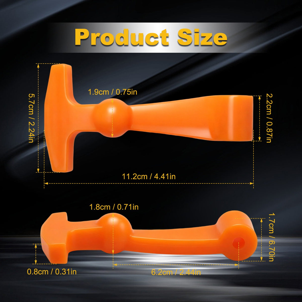 Set of 2 Orange Silicone Cooler Latches Compatible with Yeti RTIC & More