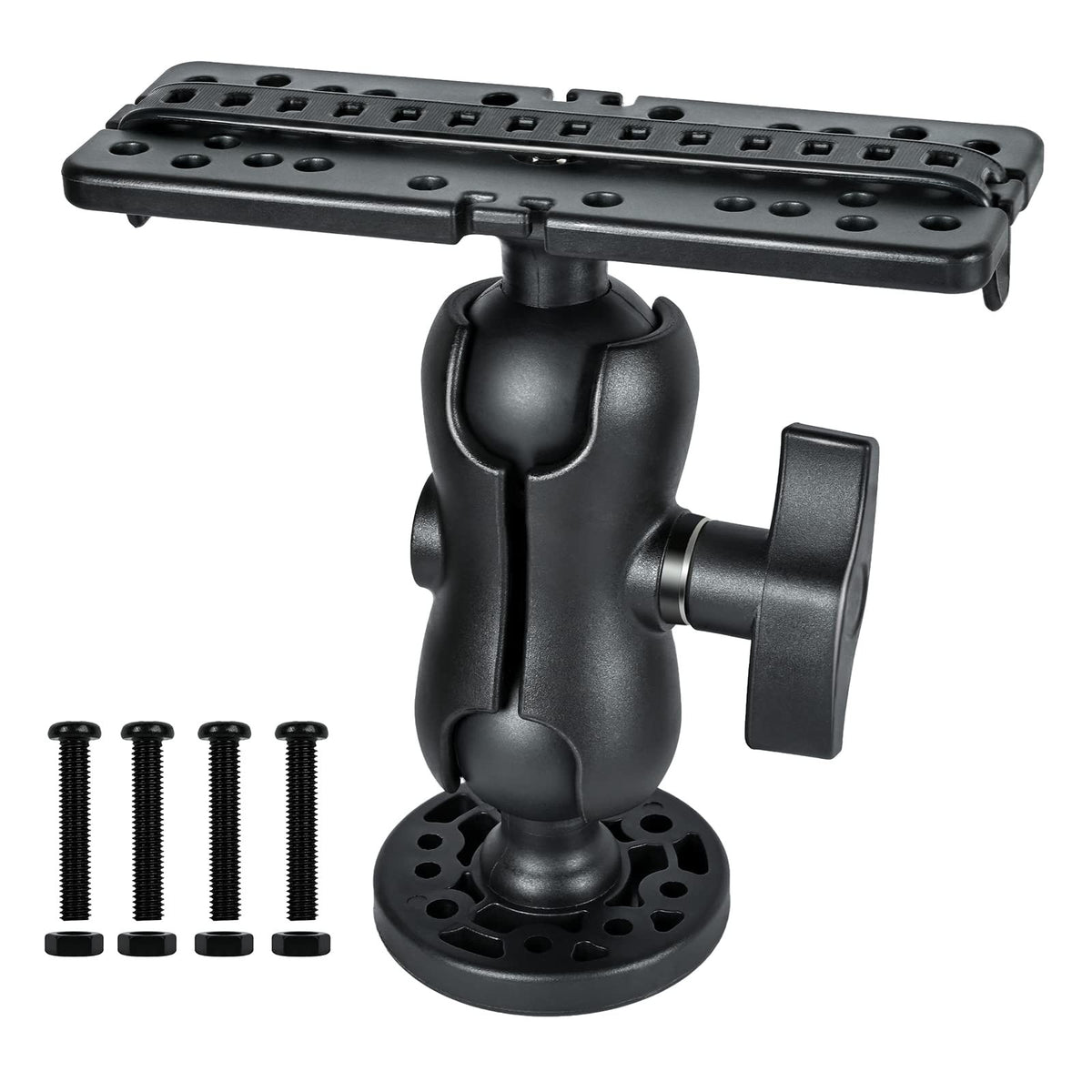 Universal Fish Finder Mount Base with 360° Rotation for Marine Boats & Kayaks