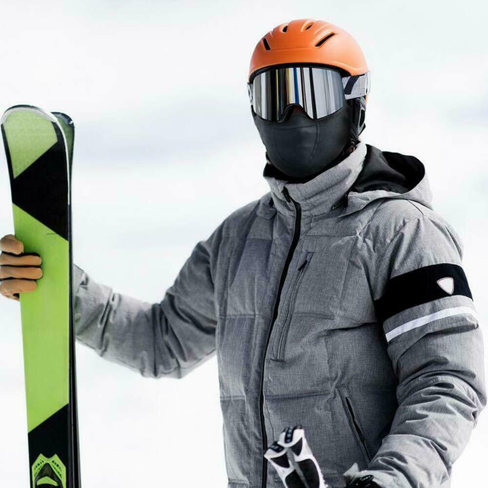 Unisex Winter Half Ski Mask with Ear Warmer, Windproof Fleece Face Cover