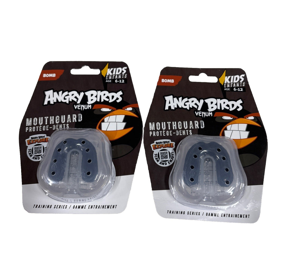 Kids Mouth Guards for Sports - Black, Pack of 2, Age 6-12