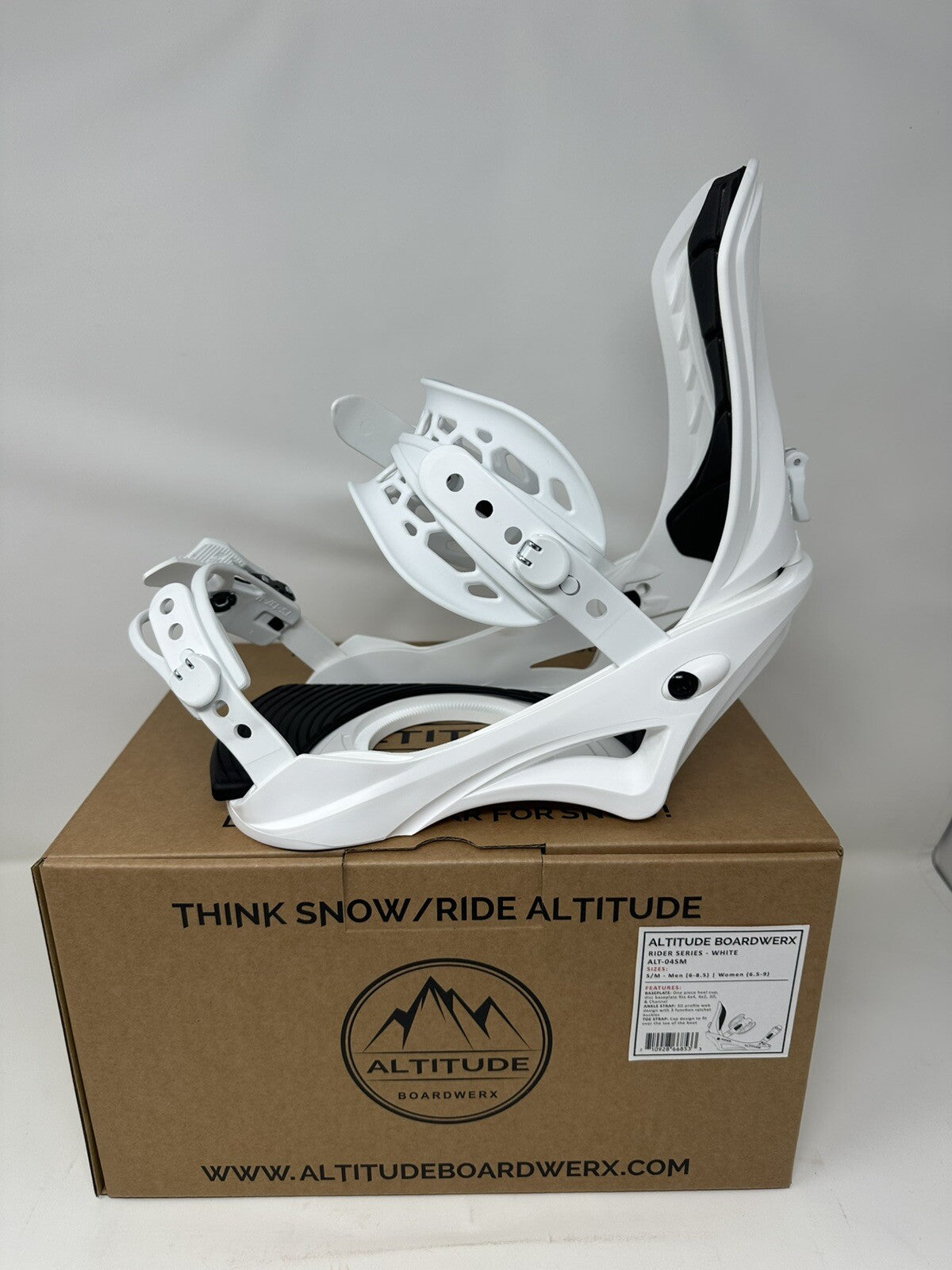 Mens Snowboard Bindings with 4x4 Mounting System - Fits Burton Boots S/M