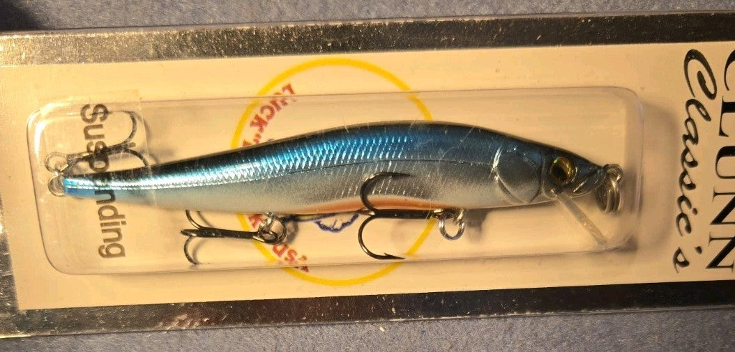 Discontinued 3.5-Inch Chrome Blue Jerkbait for Freshwater Saltwater Fishing