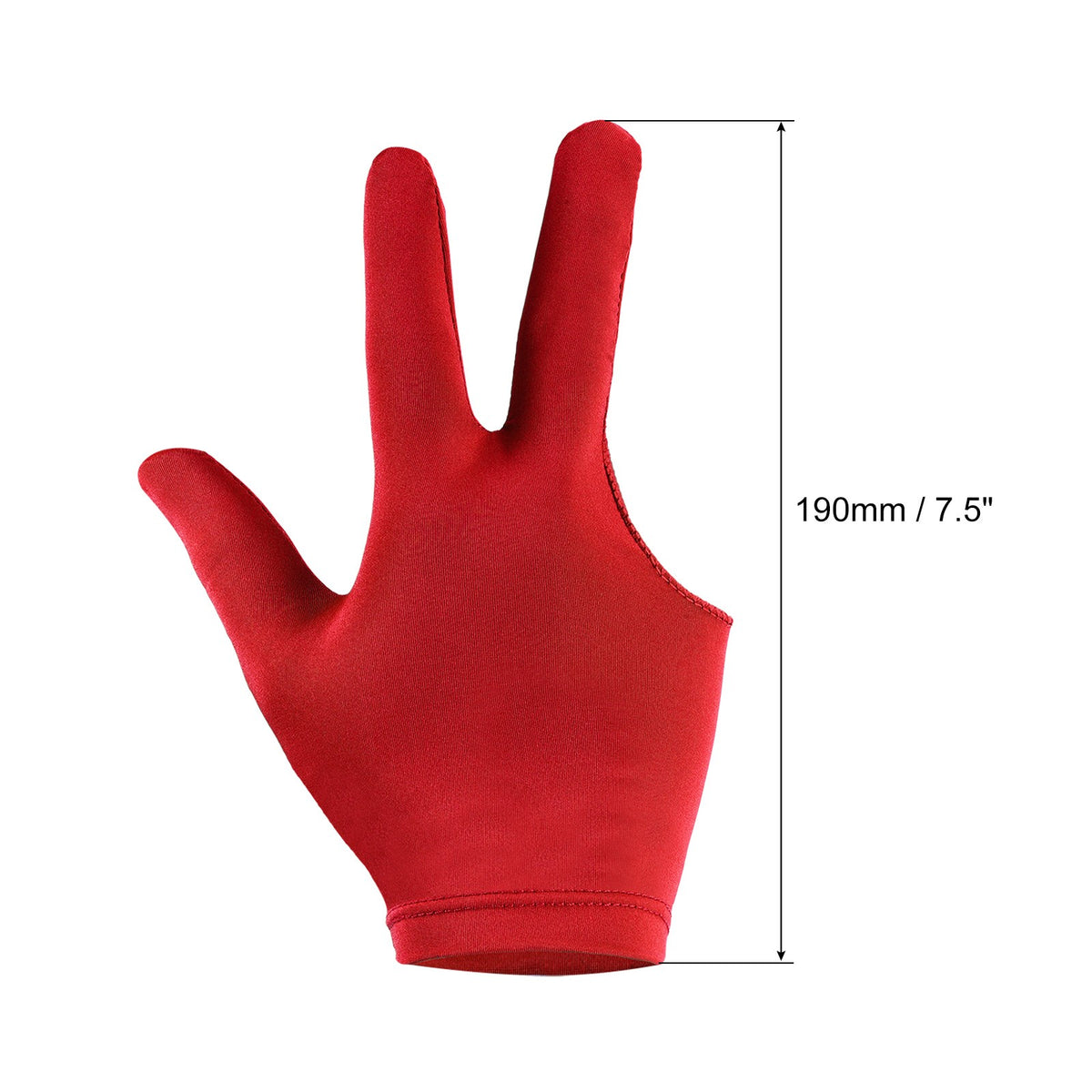 2Pcs 3-Finger Billiard Gloves Left & Right Hand Red