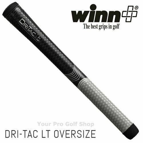 Golf Grip Set of 9 Oversize Dri-Tac LT Less Taper Black Gray for Arthritis Comfort