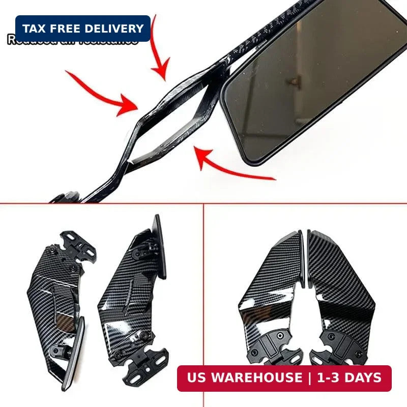 Motorcycle Rearview Mirror for Suzuki GSXR 600 750 1000 250R Black Wing Style