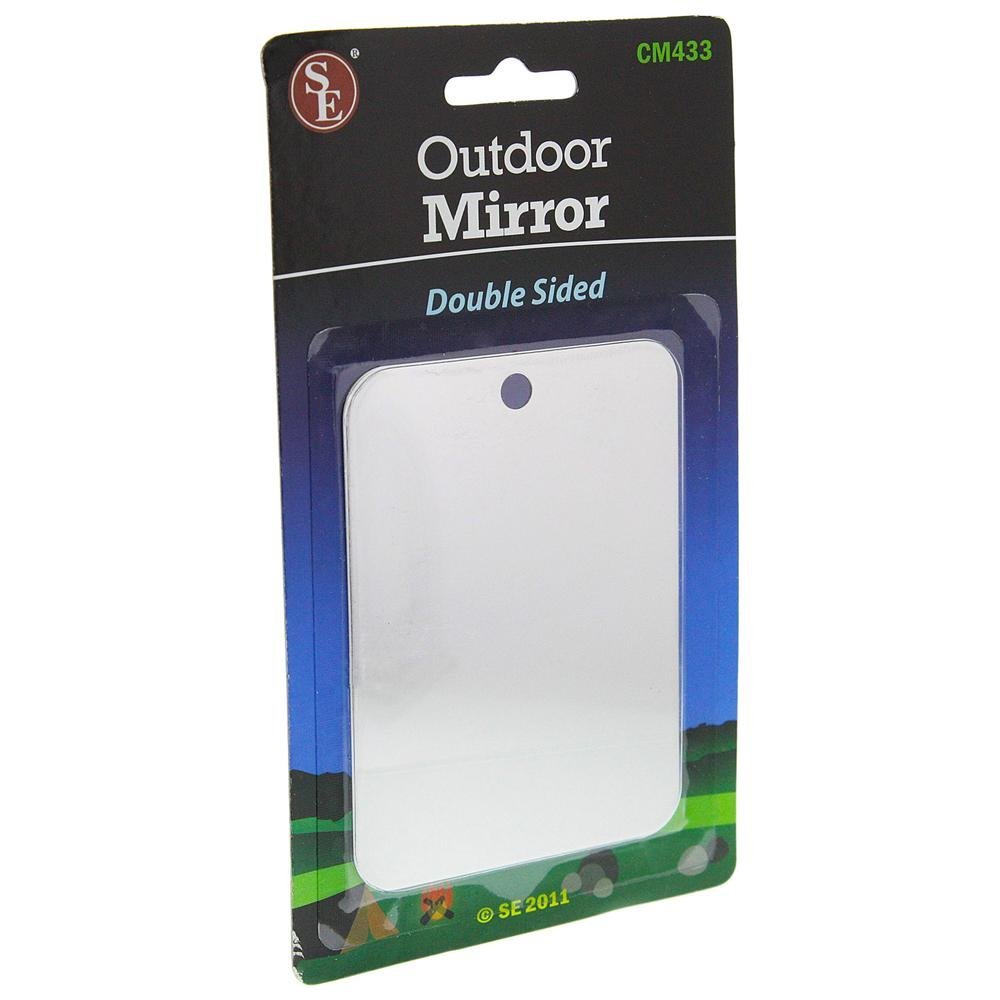 Double Sided Camping Survival Signaling Mirror Stainless Steel Compact Tool