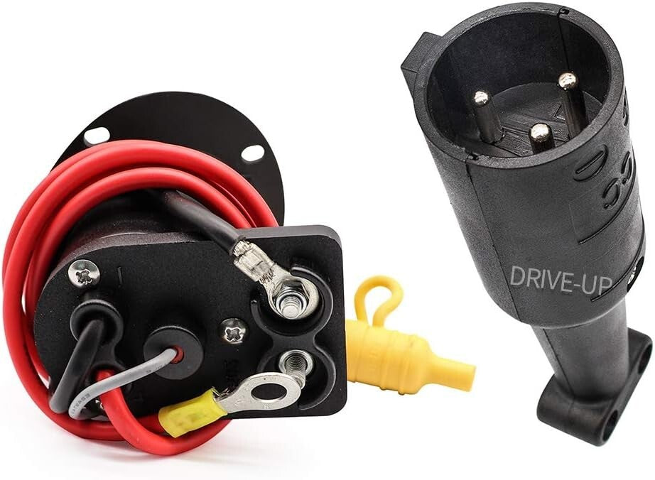 Golf Cart 48V Charging Port with Cord - Replacement Receptacle for Club Car DS
