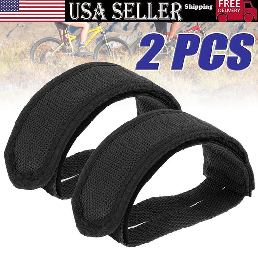 Adjustable Bicycle Pedal Straps Anti-Slip Foot Holders for Cycling & More