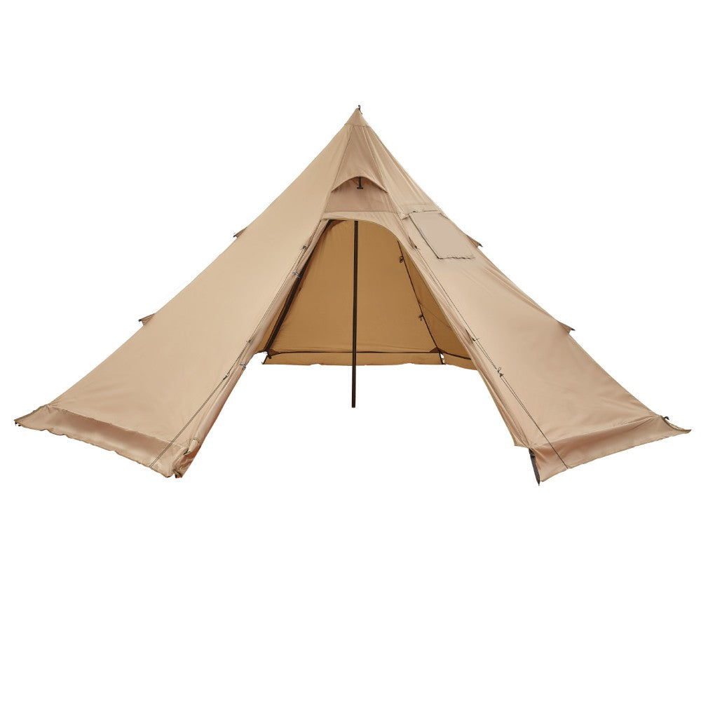 4-Season Hot Tent for Winter Camping with Stove Jack, Waterproof 4P Tipi Tent