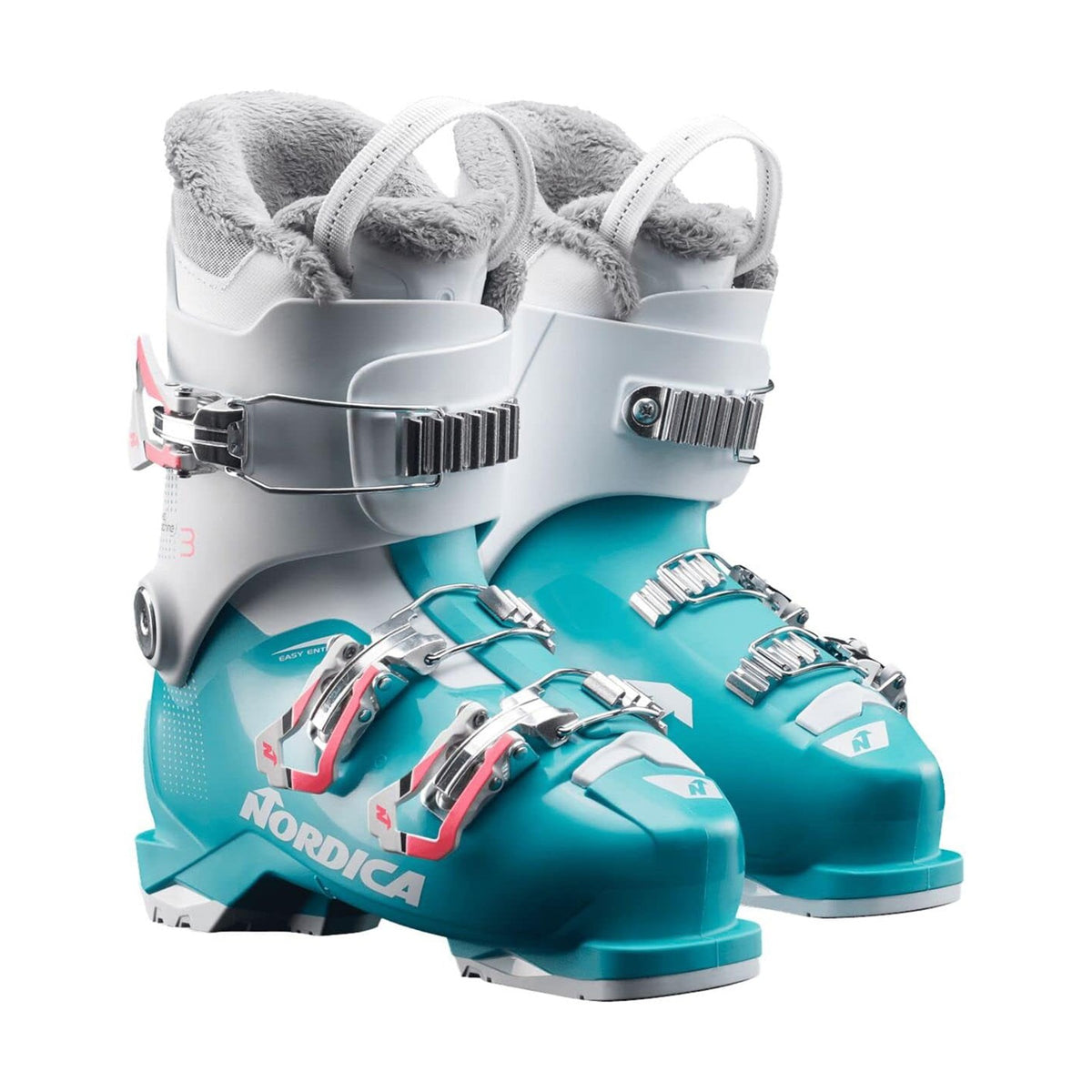 Kids Ski Boots Light Blue White Pink Snowboarding & Winter Sports Shoes