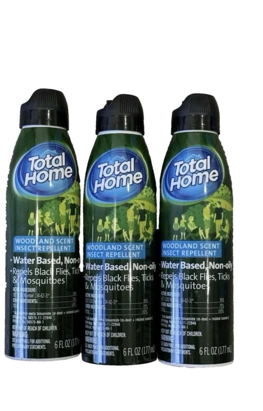 (Lot of 3) Total Home Woodland Scent Insect Repellent - 6 oz Each, Household Pest Control