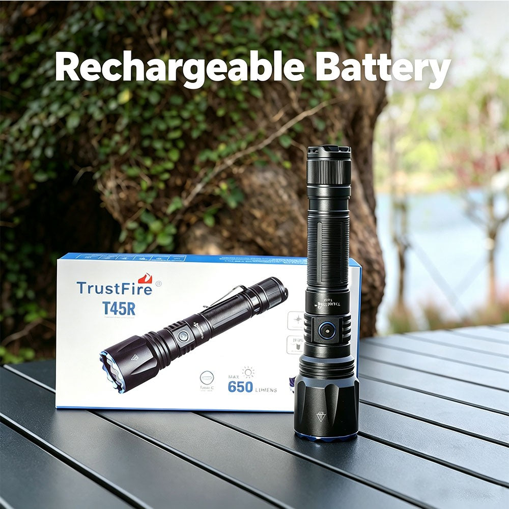 650 Lumen Tactical Laser Flashlight with USB-C Charging & Remote Switch