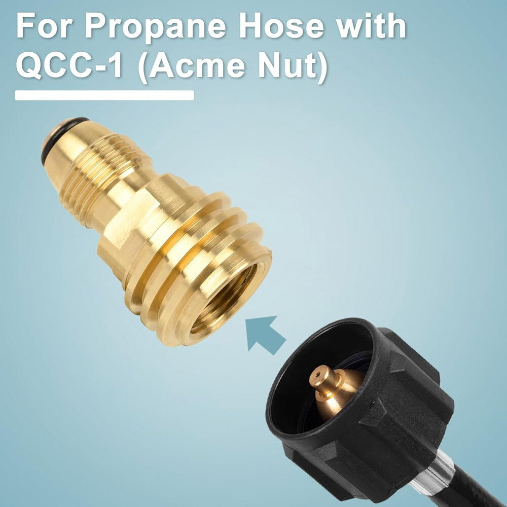2PCS Propane Tank Adapter Fitting for 100 lb LP Tanks to Type-1 Valve
