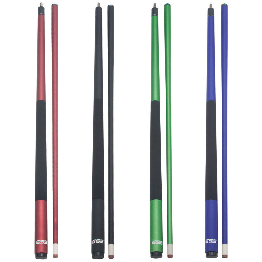 (Set of 4) 58" 2-Piece Fiberglass Pool Cue Sticks - Graphite Composite 18-21oz