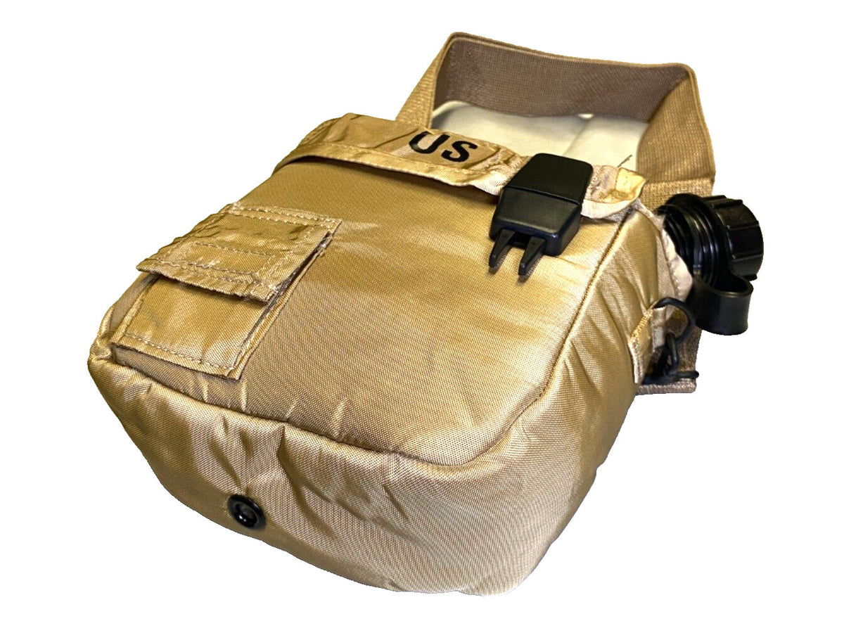 Military 2 Quart Collapsible Water Canteen with Cover and Strap