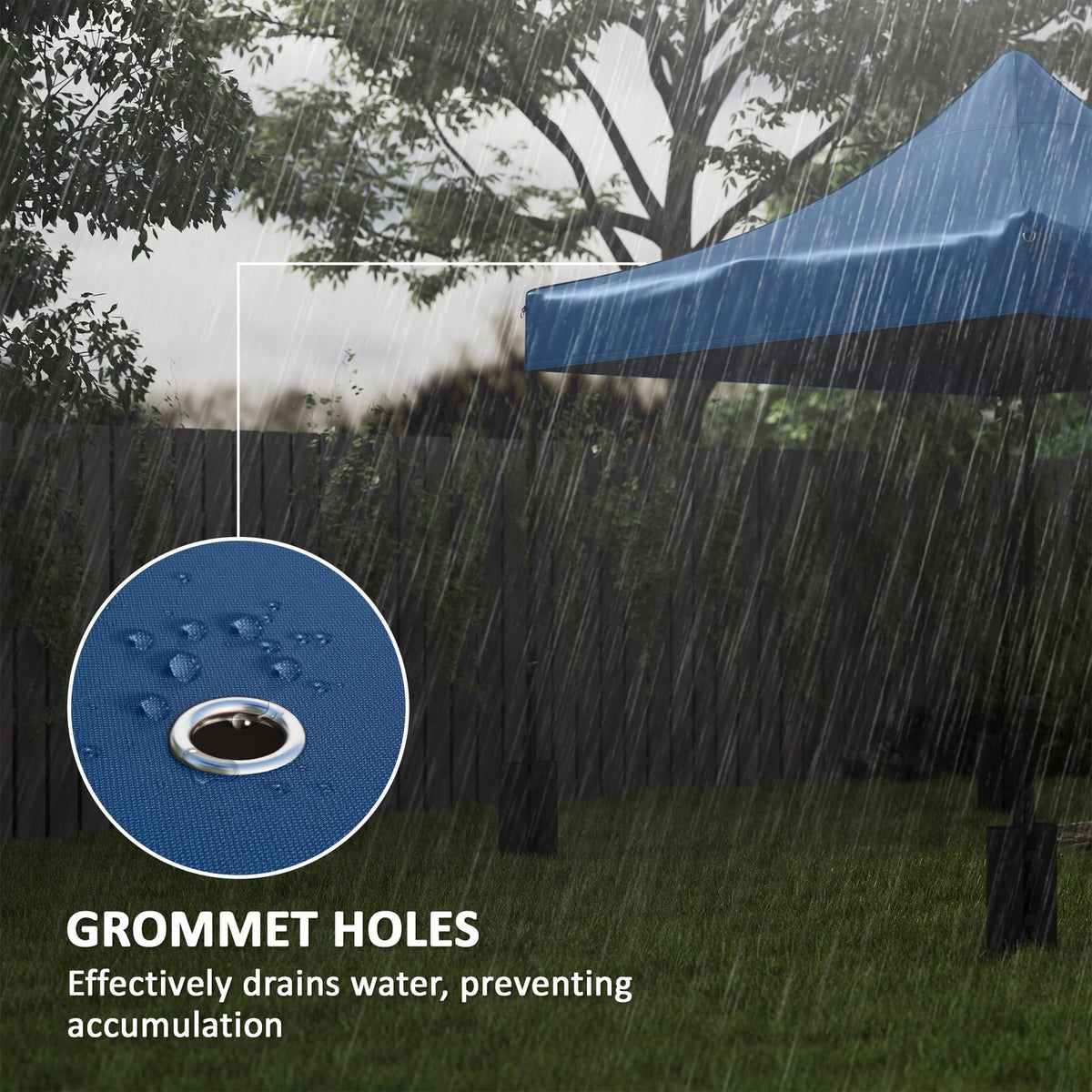 10' x 10' Pop Up Canopy Replacement Top with Weight Bags, Navy Blue