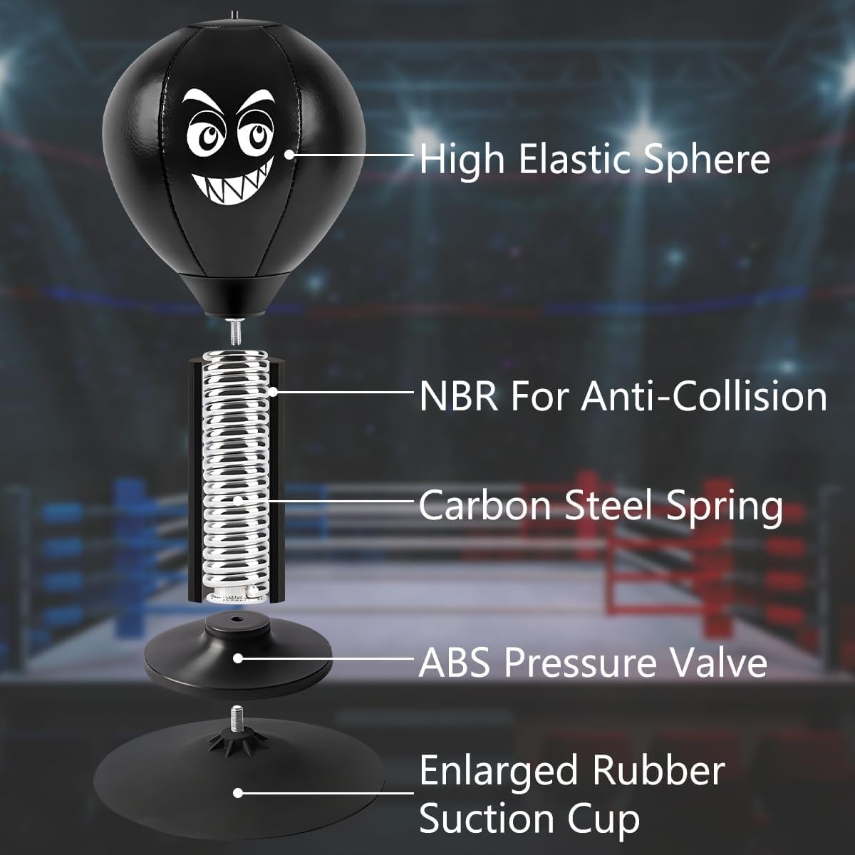 Desktop Punching Bag Stress Relief Toy with Suction Cup for Office & Home