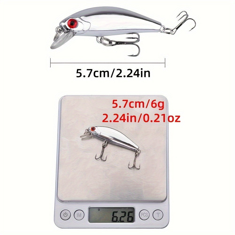 10pcs Silvery Mini Fishing Lures Kit for Freshwater and Saltwater Fishing