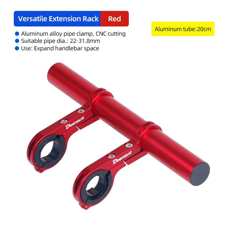 Bike Handlebar Extender Bar for Lights GPS Phone Mounts - Durable Aluminum