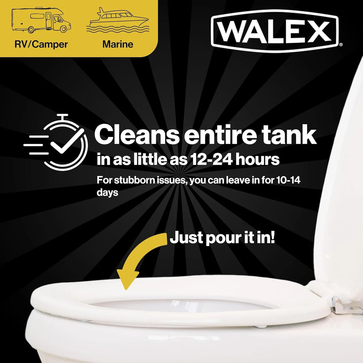 RV Black Holding Tank & Sensor Cleaner Liquid - Waste & Paper Buildup Removal