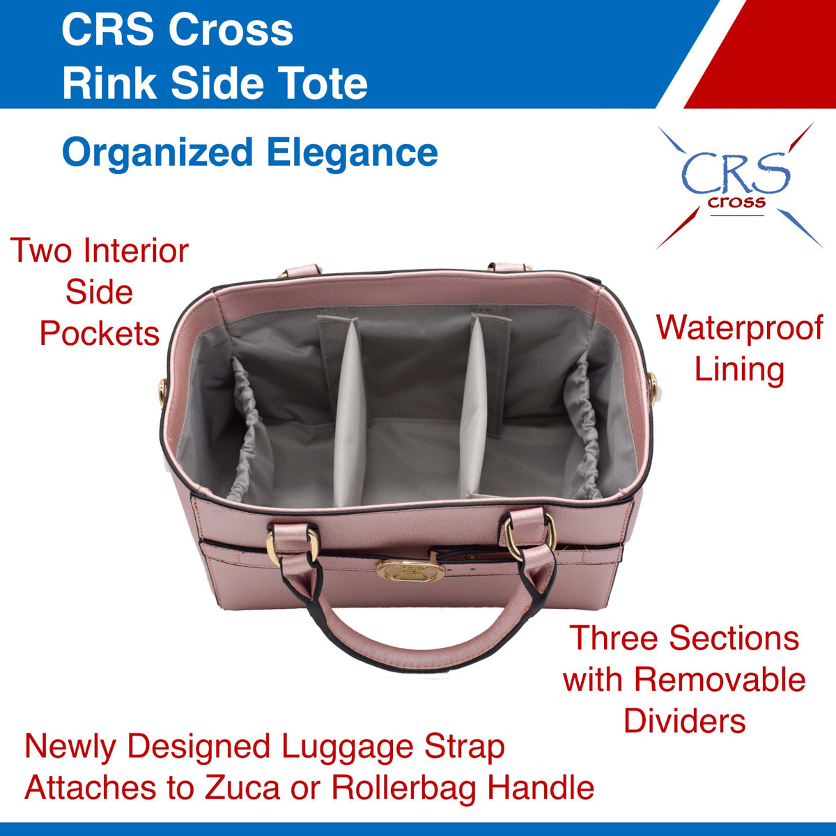 Ice Skating Tote Bag for Accessories, Crossbody Sport Carryall