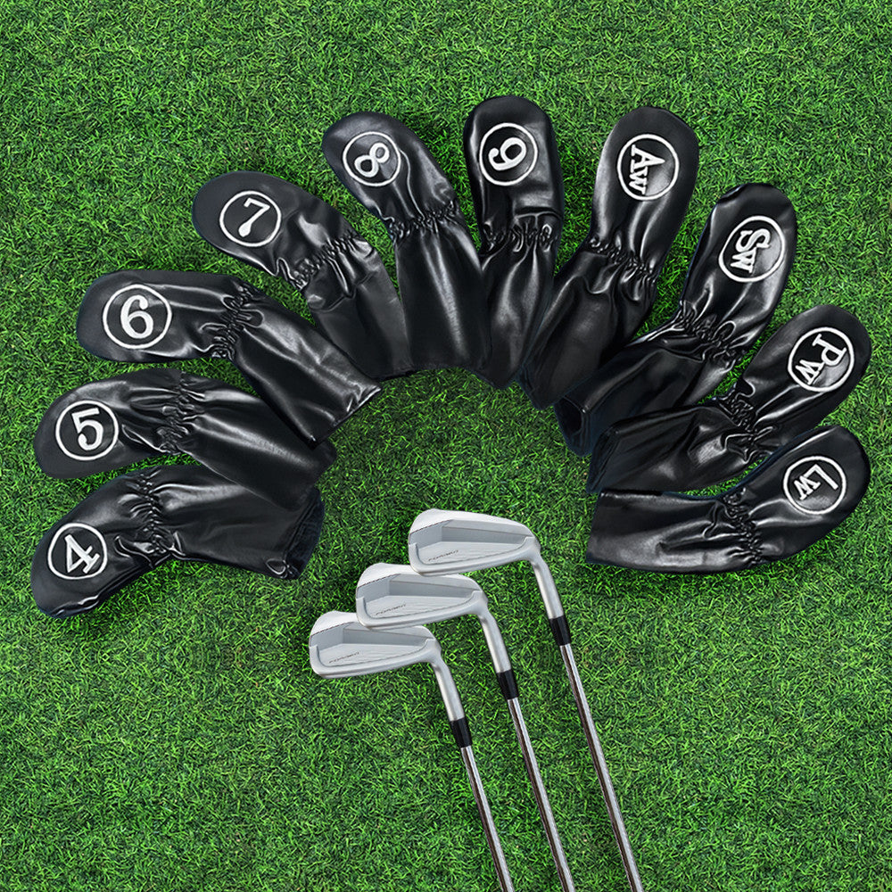 Golf Iron Head Covers Set - 10 Pcs Universal Fits Left & Right-Handed Clubs