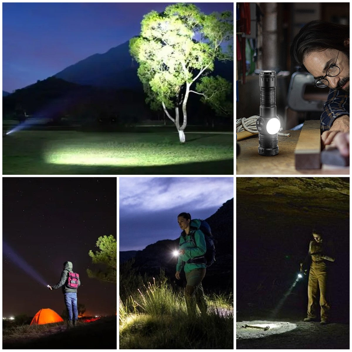 Rechargeable LED Work Light with Magnetic Base and Multi-Mode Brightness