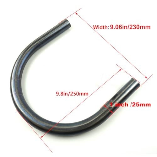 Retro Motorcycle Seat Frame Hoop Loop - Flat Tube 230mm/9.06in