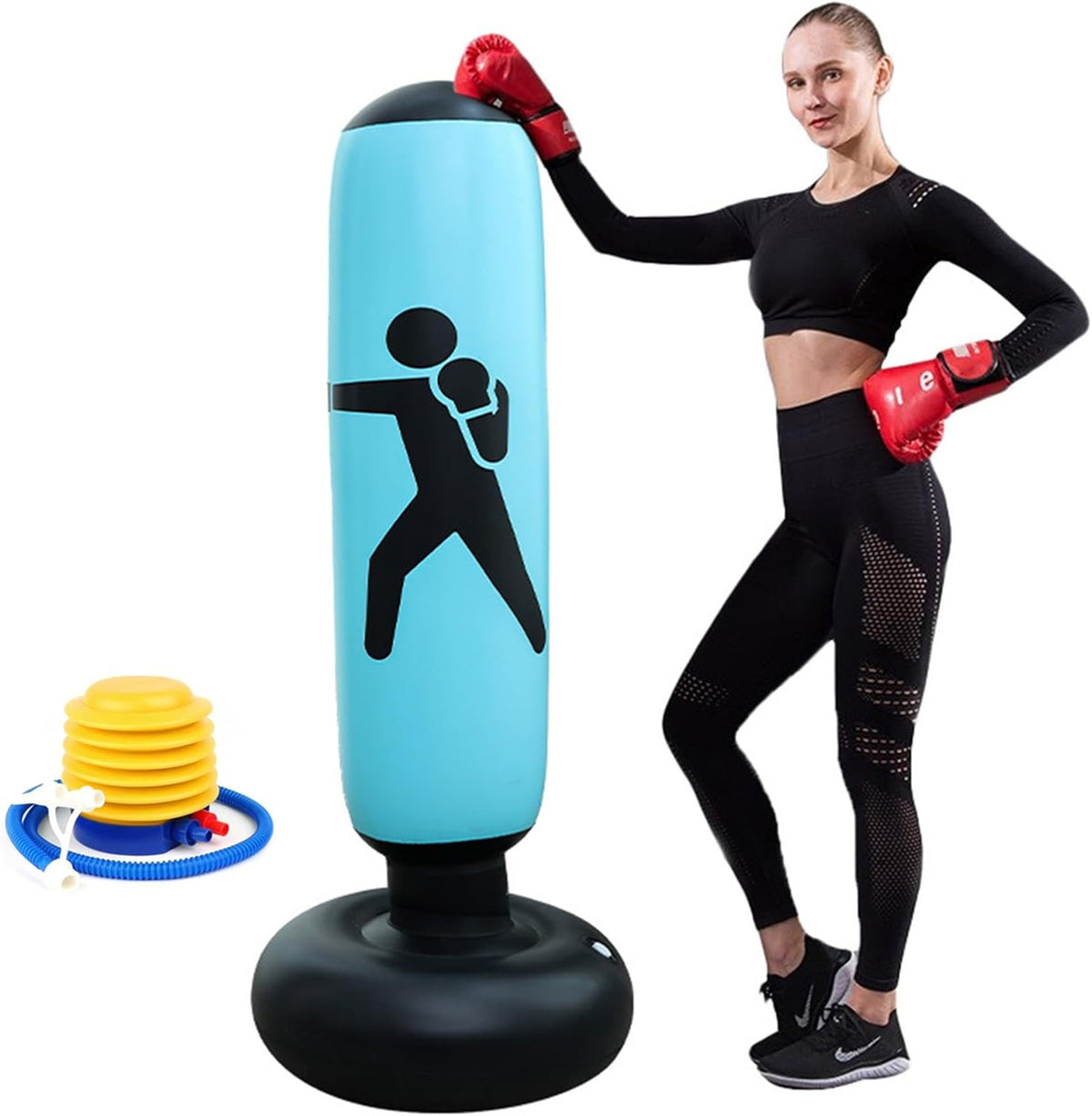 Inflatable Punching Bag for Adults Kids Heavy Duty Boxing & Martial Arts Training