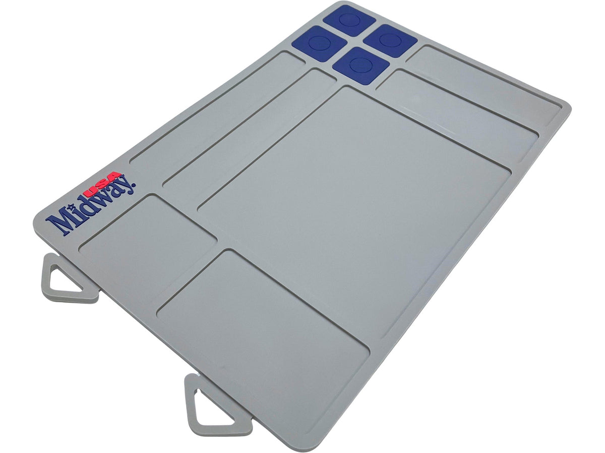 Magnetic Pistol Gun Cleaning Mat - Parts Organizer, Recessed Compartments, Rubber Surface