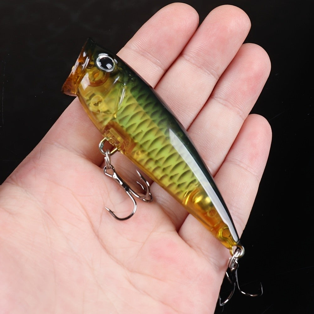 10pcs Popper Fishing Lures Topwater Hard Bait Swimbaits for Freshwater & Saltwater